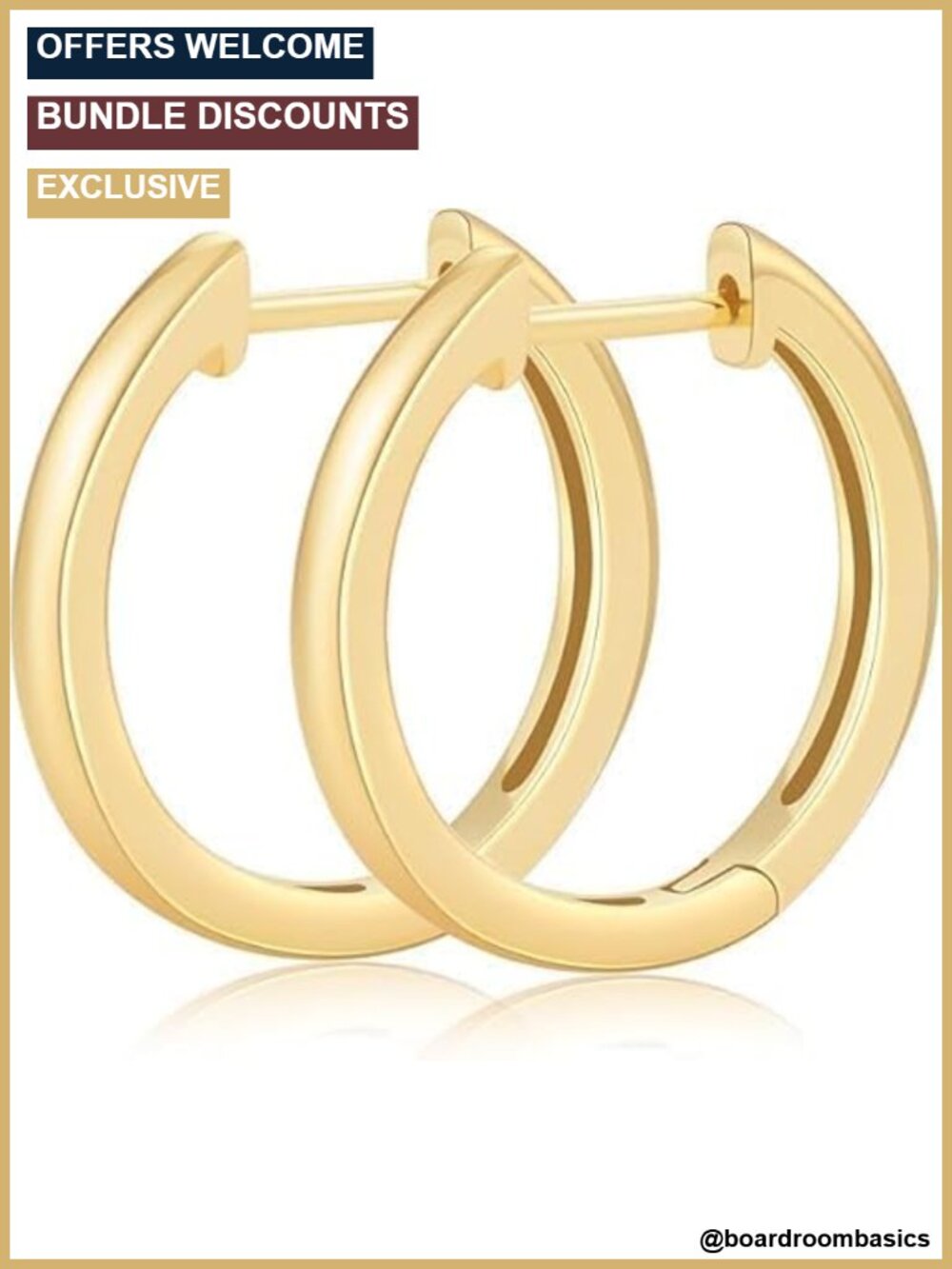 14K Gold Plated Huggie Hoop Earrings Small Minimalist for Women